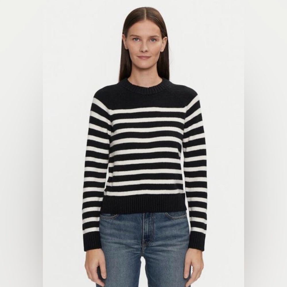 Gap Cashsoft Crewneck Striped Pullover Sweater Nautical Cozy Cabin NWT M